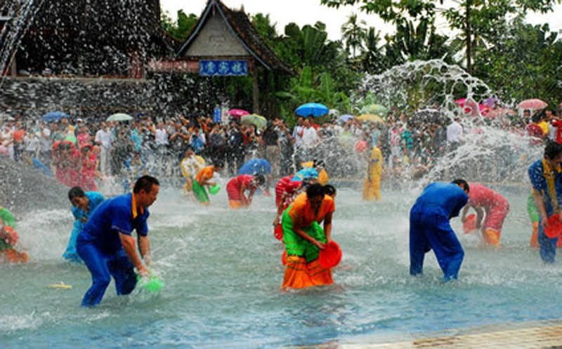 Water Splashing Festival in Xishuangbanna, China