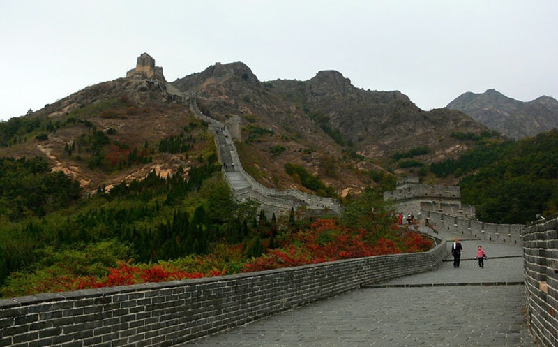 The Great Wall at Jiaoshan (Horn Peak) - the East End of the Wall